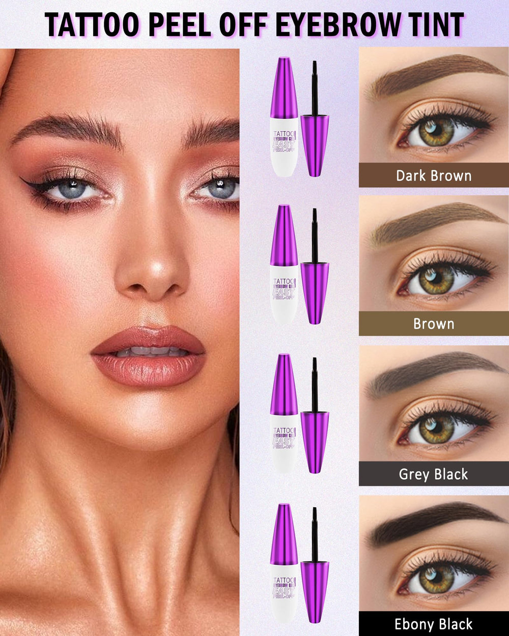 LYSdefeu teinture-sourcils-gel-resistance-eau: couleur durable et sans bavures.