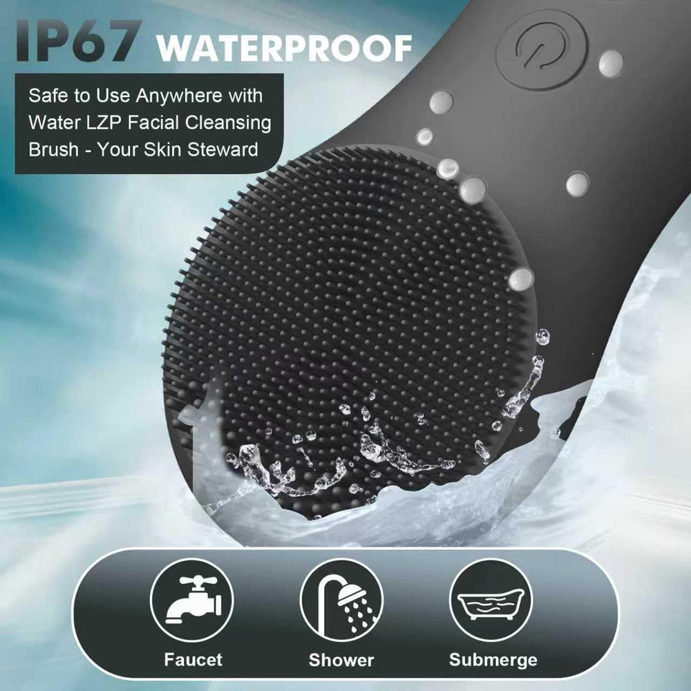 Brosse visage LZP IP67 étanche, idéale sous la douche.