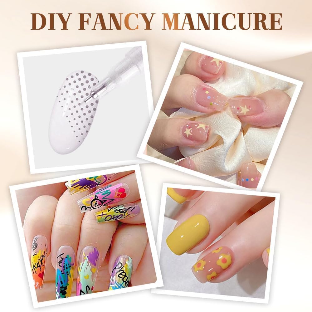 Utilisation à domicile ou en salon avec LZUPIKC Nail Art Pens.
