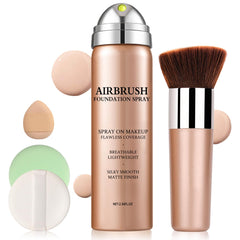 LZXLUKGIR Air Brush Foundation – bouteille Natural/Warm Porcelain pour teint uniforme et lumineux.