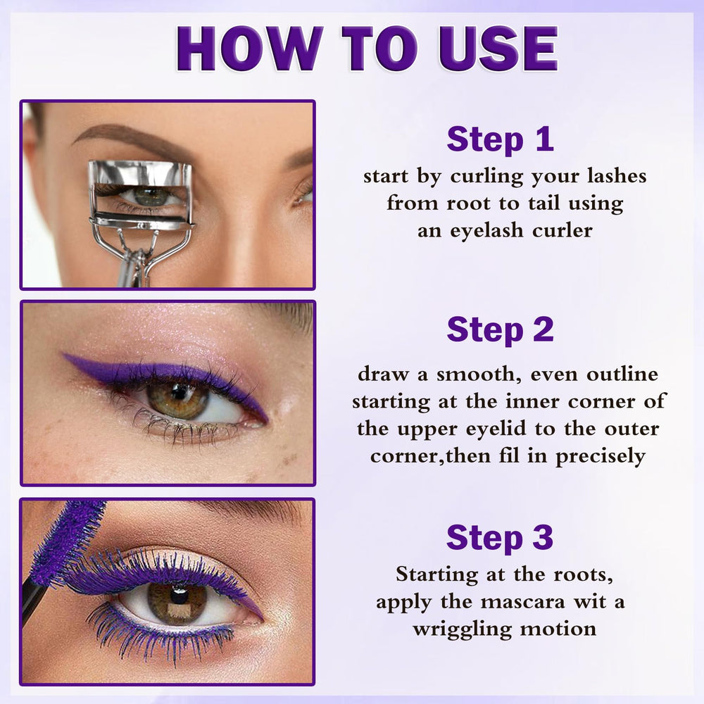 Duo maquillage violet LZXLUKGIR idéal pour fêtes et mariages.