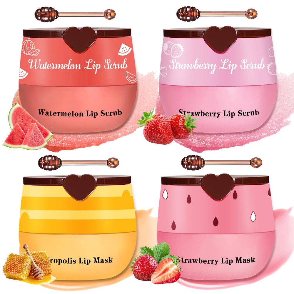 LZXLUKGIR gommage lèvres fraise, lisser et préparer l'hydratation.
