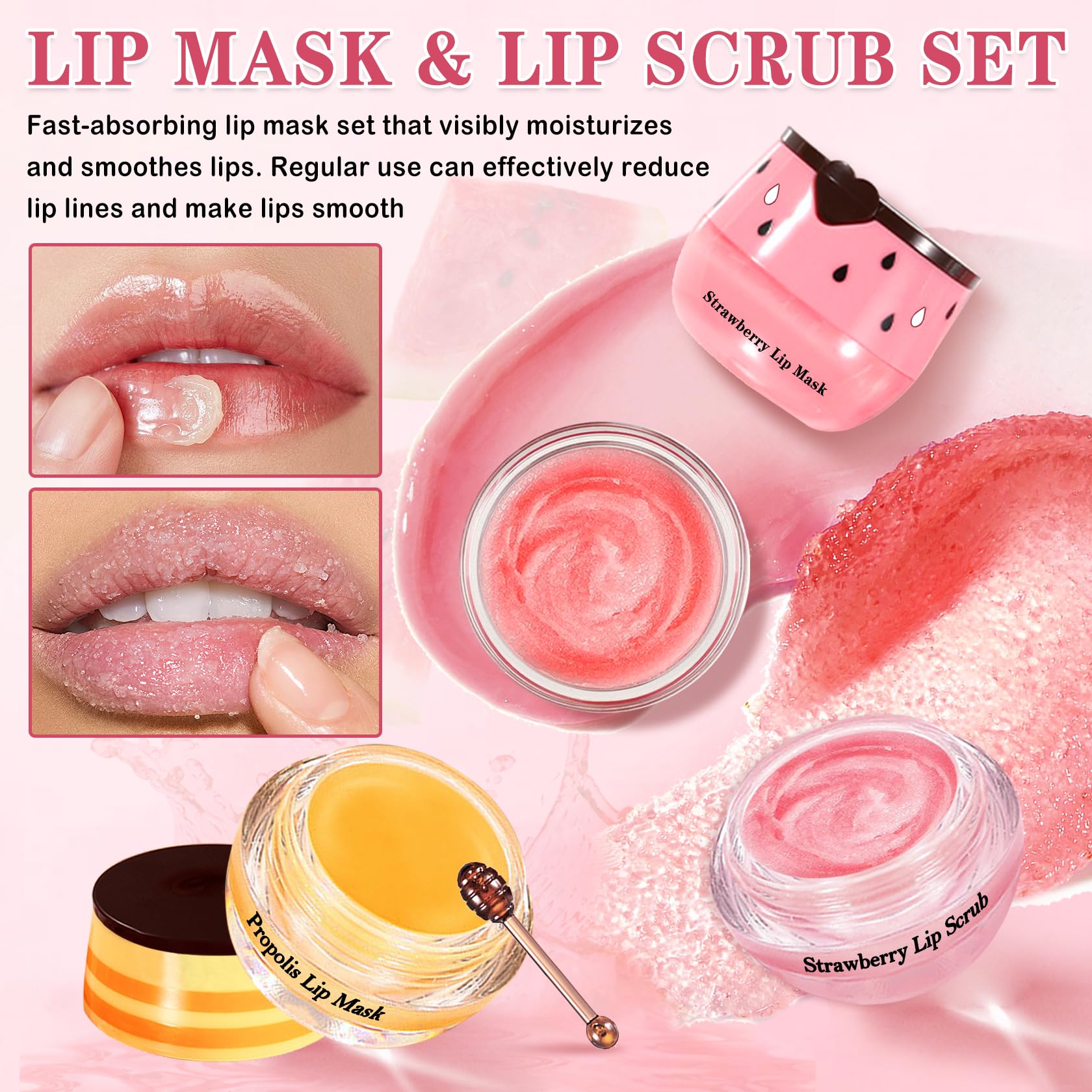 LZXLUKGIR gommage lèvres pasteque, massage doux pour lèvres lisses.