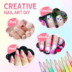 LZXLUKGIR Stylo art ongles rosé, designs délicats et dynamiques
