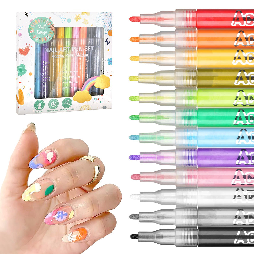 LZXLUKGIR Stylo art ongles rouge pour motifs nets et précis