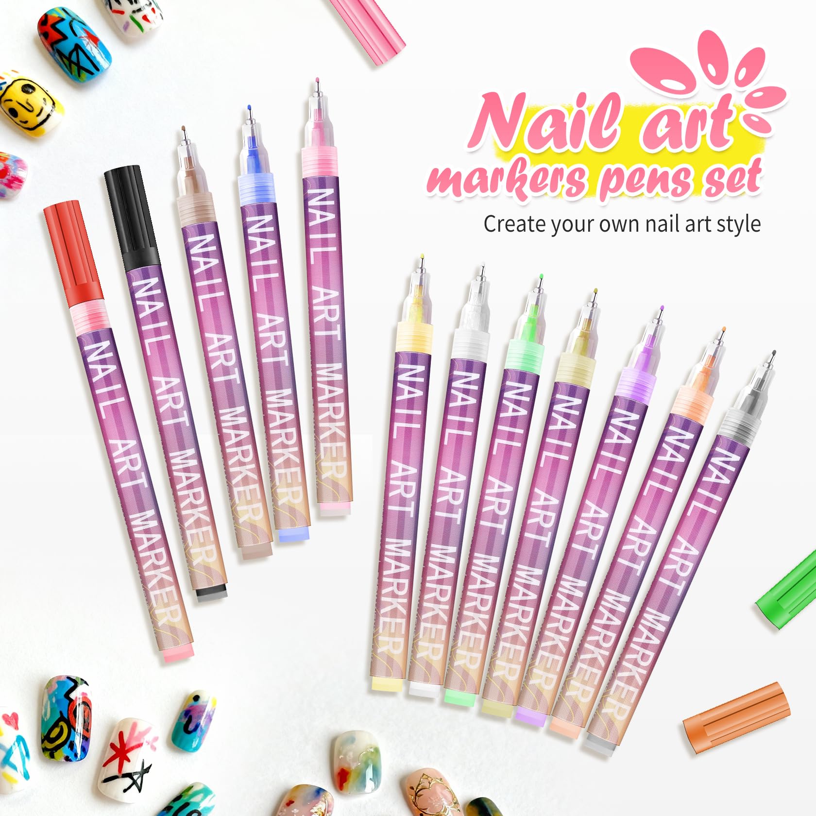 LZXLUKGIR: usages variés pour ongles et objets avec ce set.