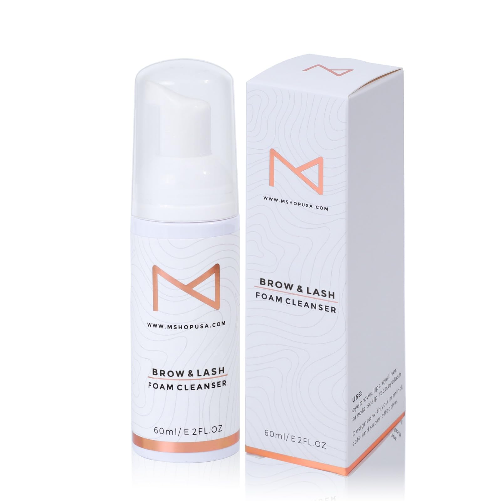 Mousse nettoyante PMU pour cils et extensions – nettoyage en douceur autour des yeux.