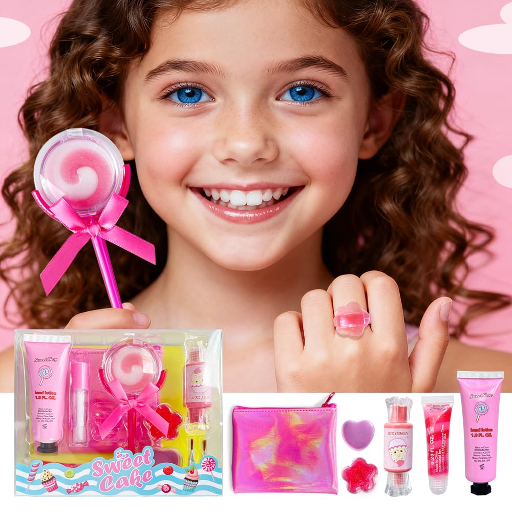 Gloss M&U MAKE YOU UP en forme de sucette pour un look ludique et coloré.