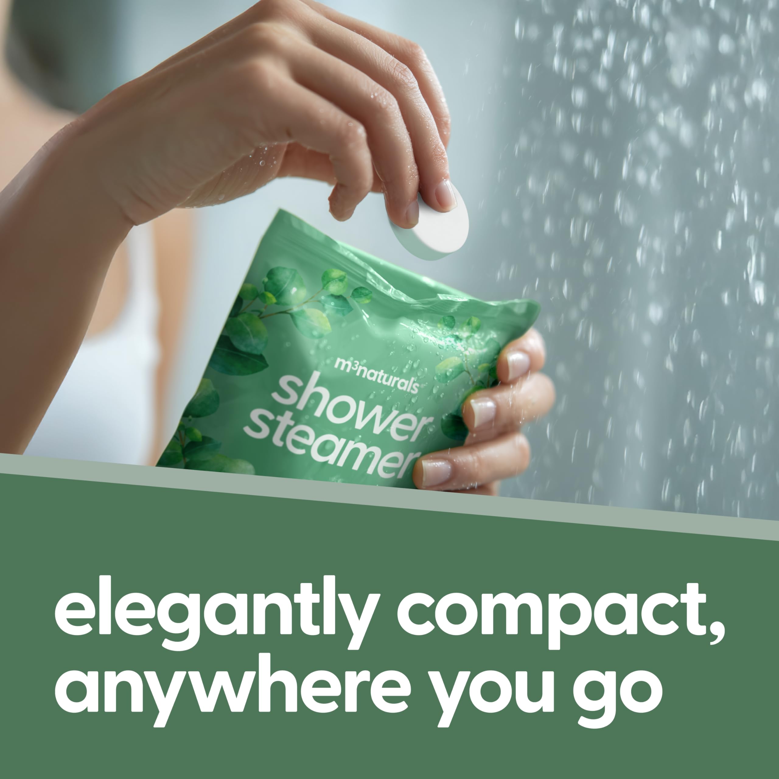 M3 Naturals Bombe Douche Eucalyptus – Emploi pratique grâce à l’emballage individuel.