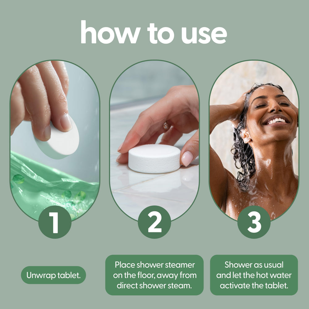 M3 Naturals Bombe Douche Eucalyptus – Préparation zen avant la douche et relaxation rapide.