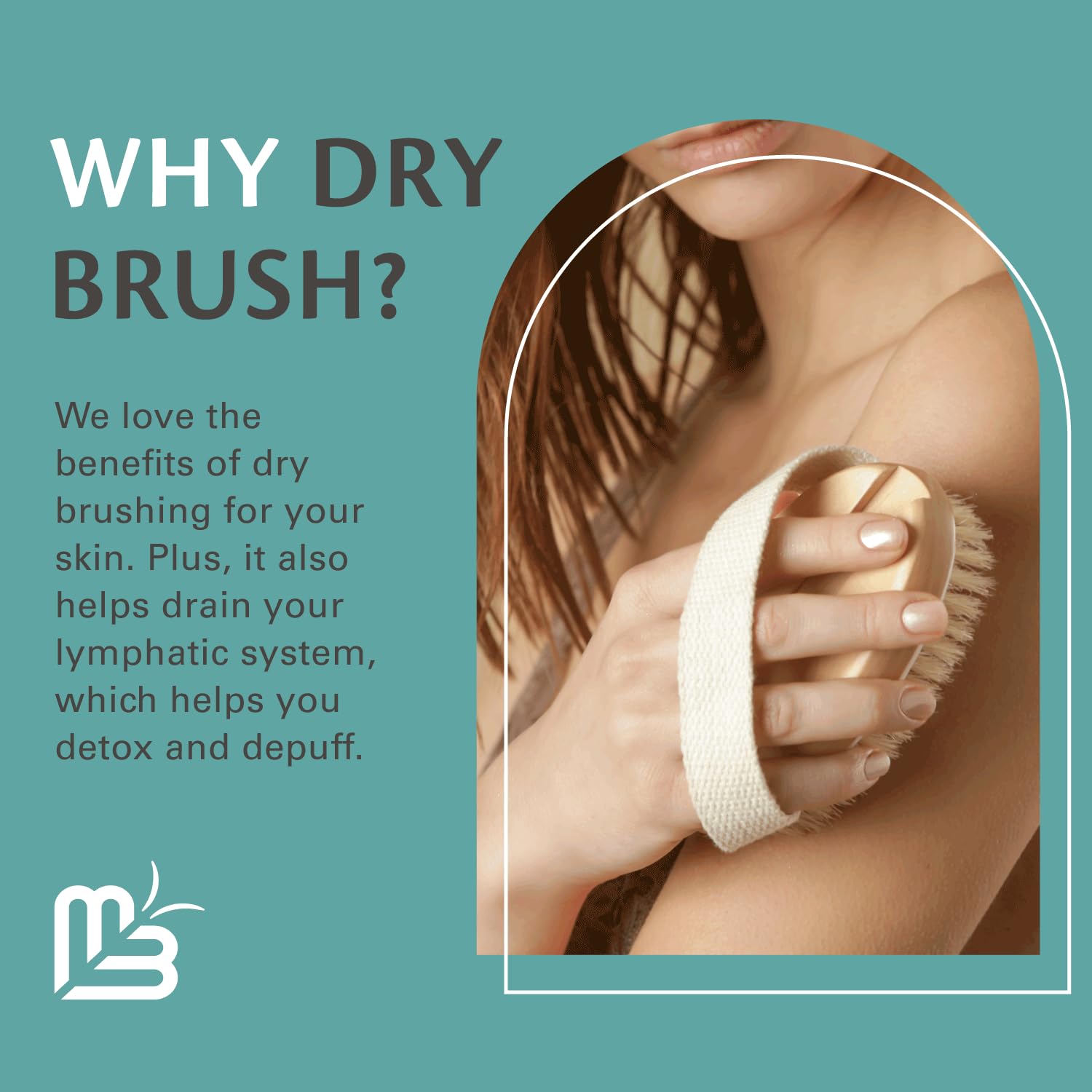 Brosse douche-seche M3 Naturals prête à l’emploi avant ou après la douche