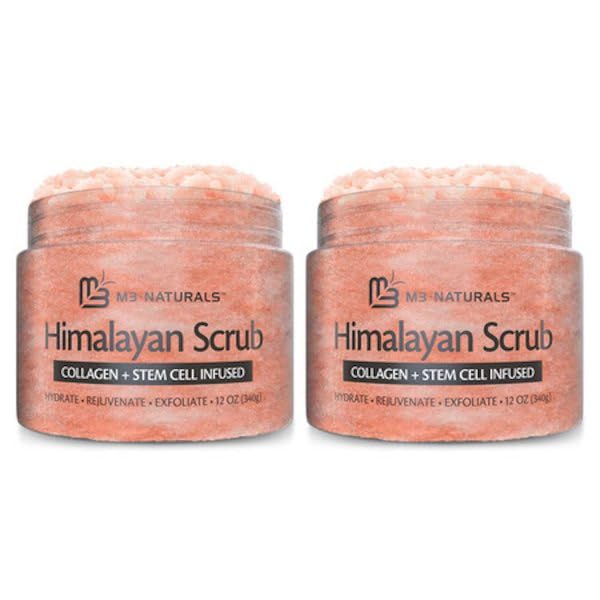 Gommage visage M3 Naturals au sel d'Himalaya pour une peau radieuse et douce.