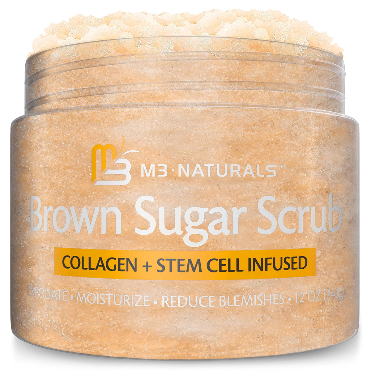 Gommage M3 Naturals au sucre brun pour le corps – exfolie en douceur et laisse la peau lumineuse