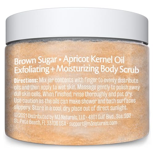M3 Naturals gommage sucre brun – visage doux et revitalisé après chaque utilisation