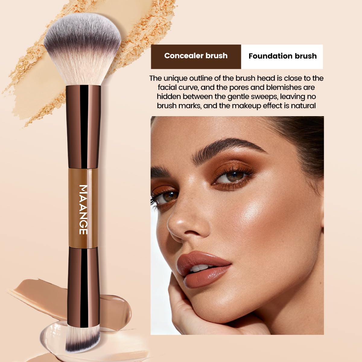 Poignees ergonomiques MAANGE pour des sessions maquillages plus confortables.