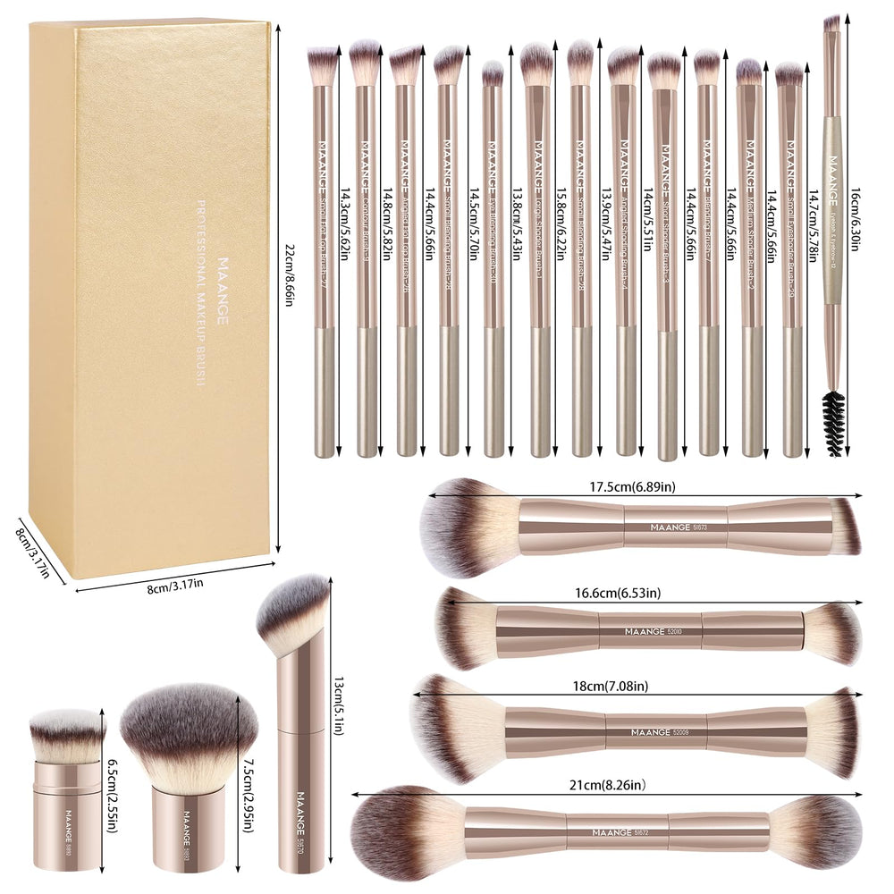 Kit MAANGE pinceaux quotidien avec rangement pratique.