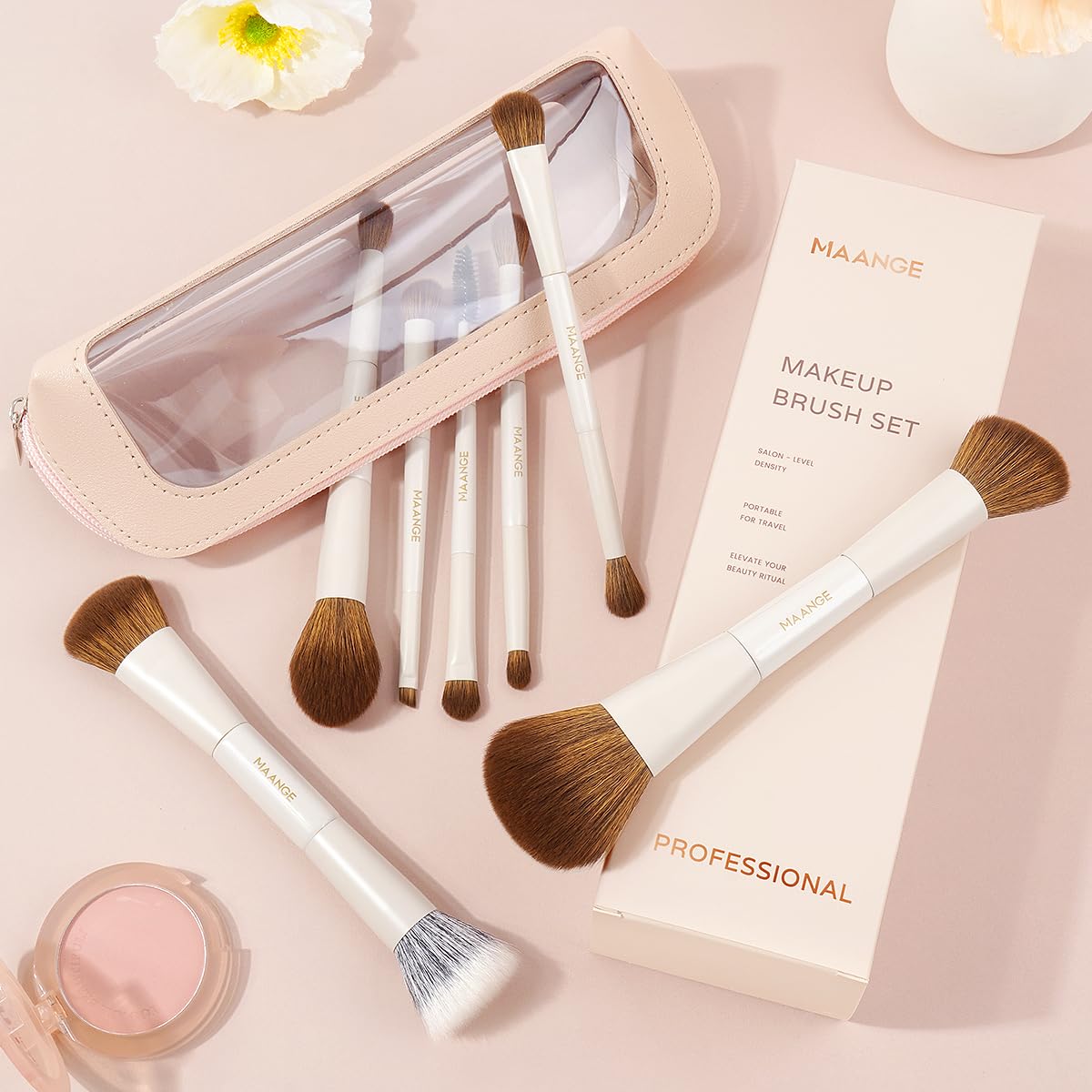 Kit pinceaux MAANGE pour routine facial et yeux