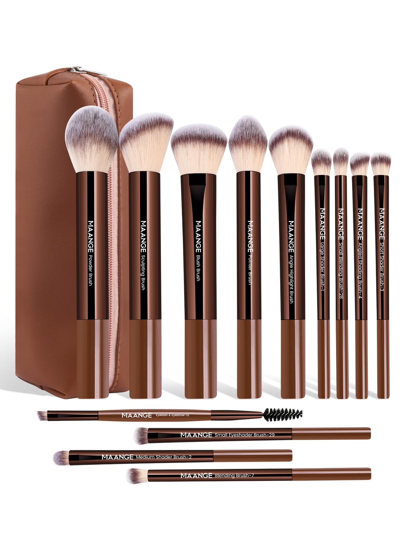 MAANGE kit pinceaux maquillage : ensemble de 13 pièces pour une application naturelle
