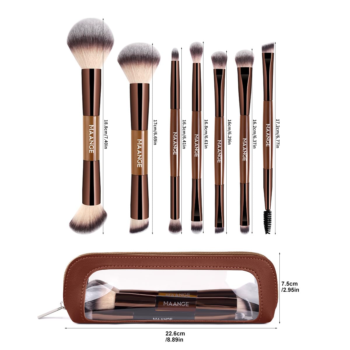 Maange kit pinceaux-maquillage qualité supérieure pour professionnel et amateur.