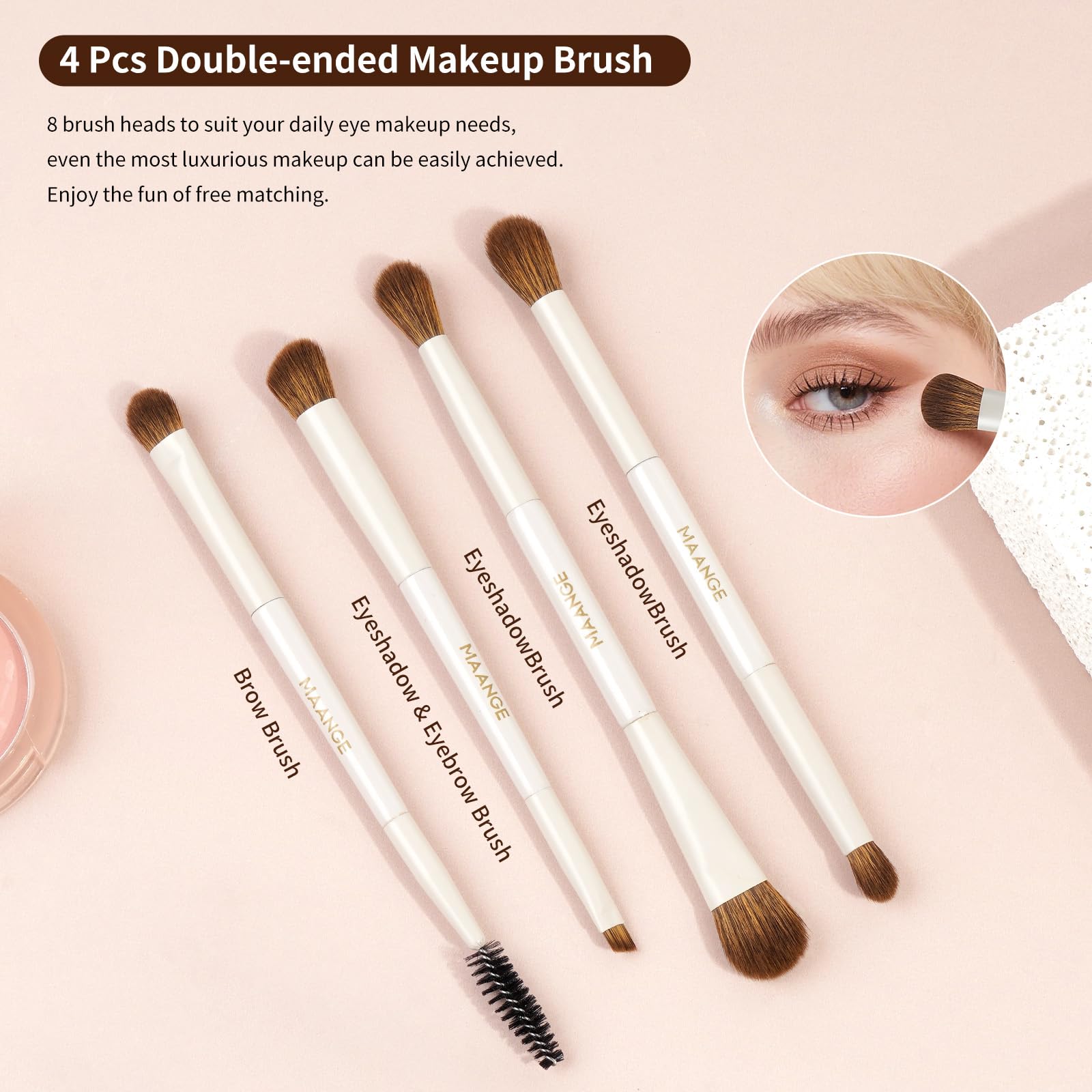 Pinceau poudre double face MAANGE pour fixation naturelle