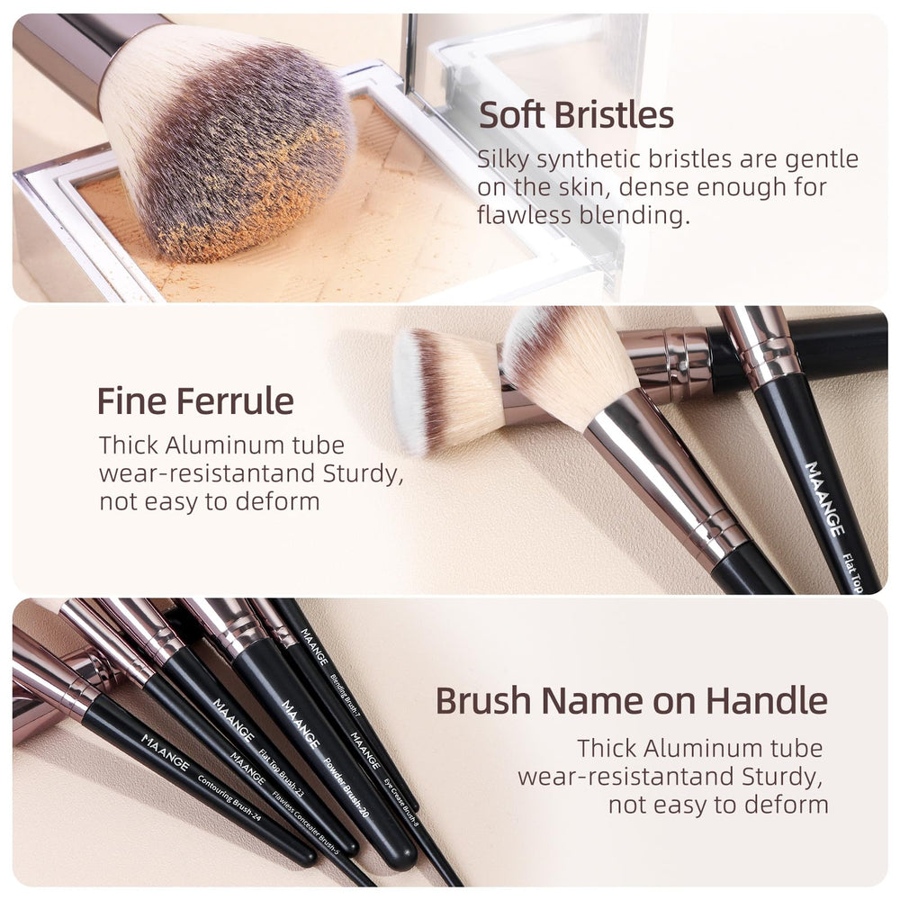 MAANGE pinceaux blush poudre – teinte homogène et tenue