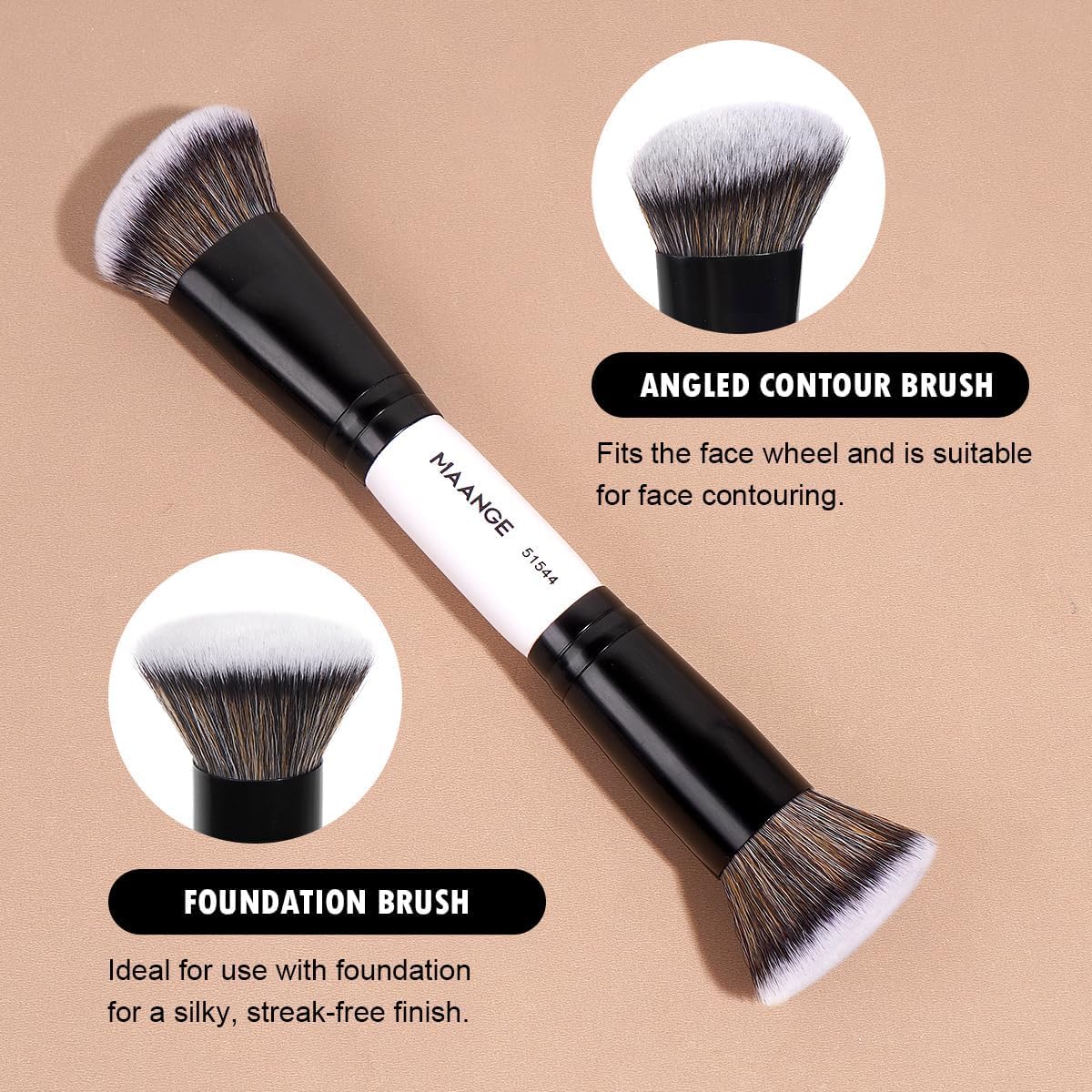 Pinceaux MAANGE concealer-ciblage – couvrance ciblée et fini homogène.