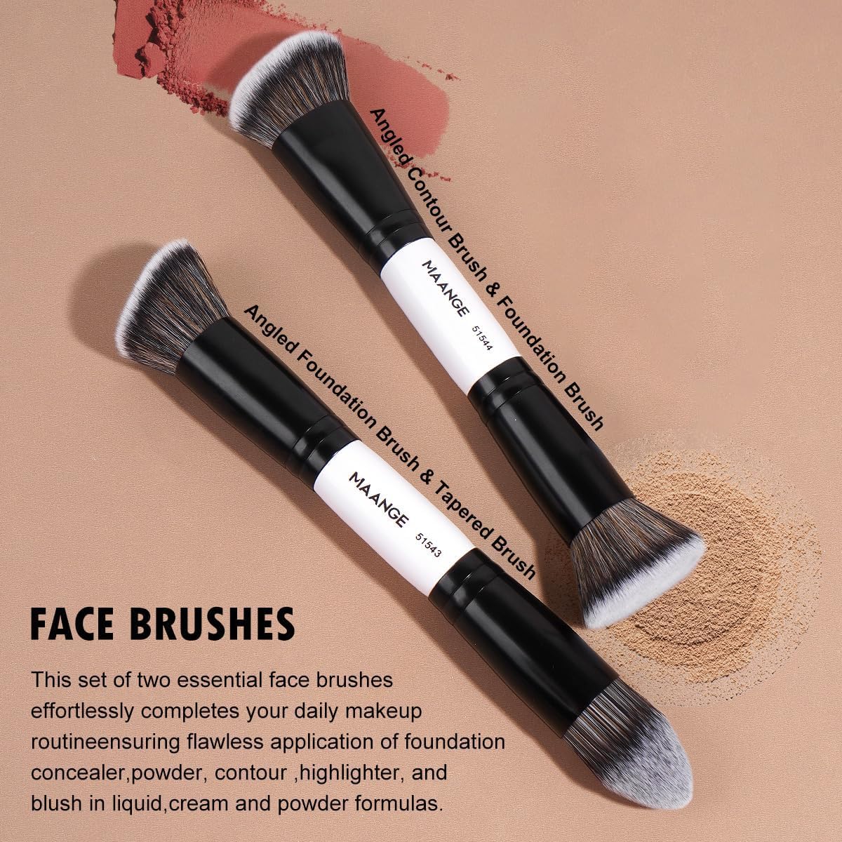 Pinceaux MAANGE contour-blush – sculpture facile et résultat pro.