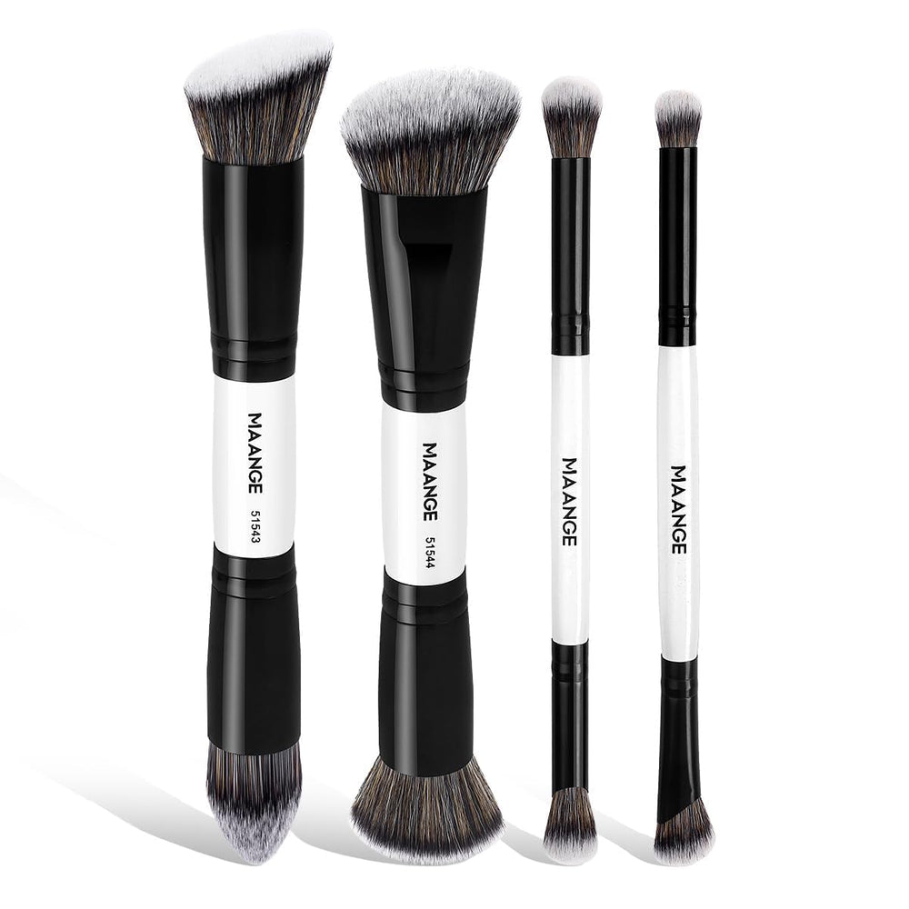 Pinceaux MAANGE double-face visages pour une finition naturelle et lisse.