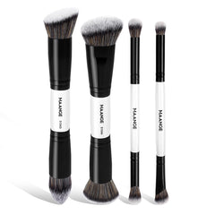 Pinceaux MAANGE double-face visages pour une finition naturelle et lisse.