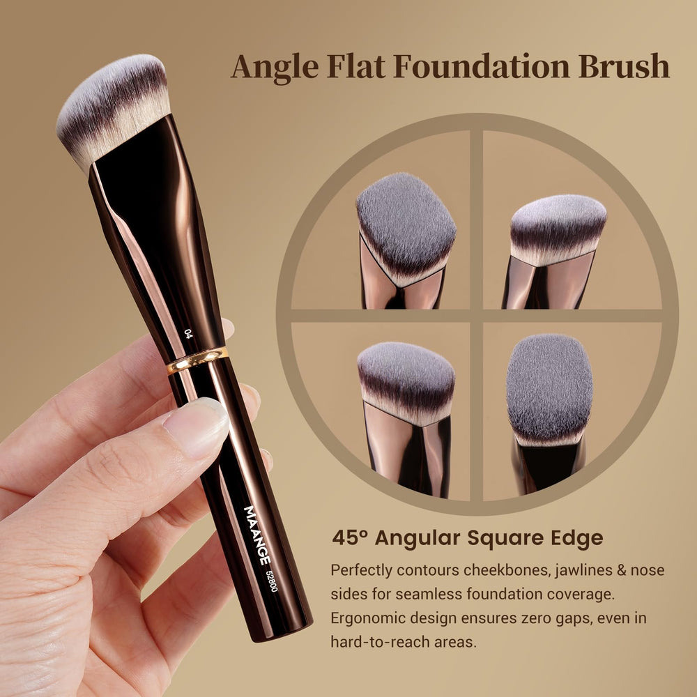MAANGE pinceaux-maquillage-poudre-teint: mélange facile et fini léger.