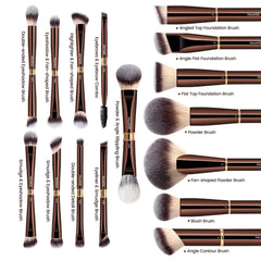 MAANGE pinceaux-maquillage-yeux-ombres: répartition uniforme des couleurs.