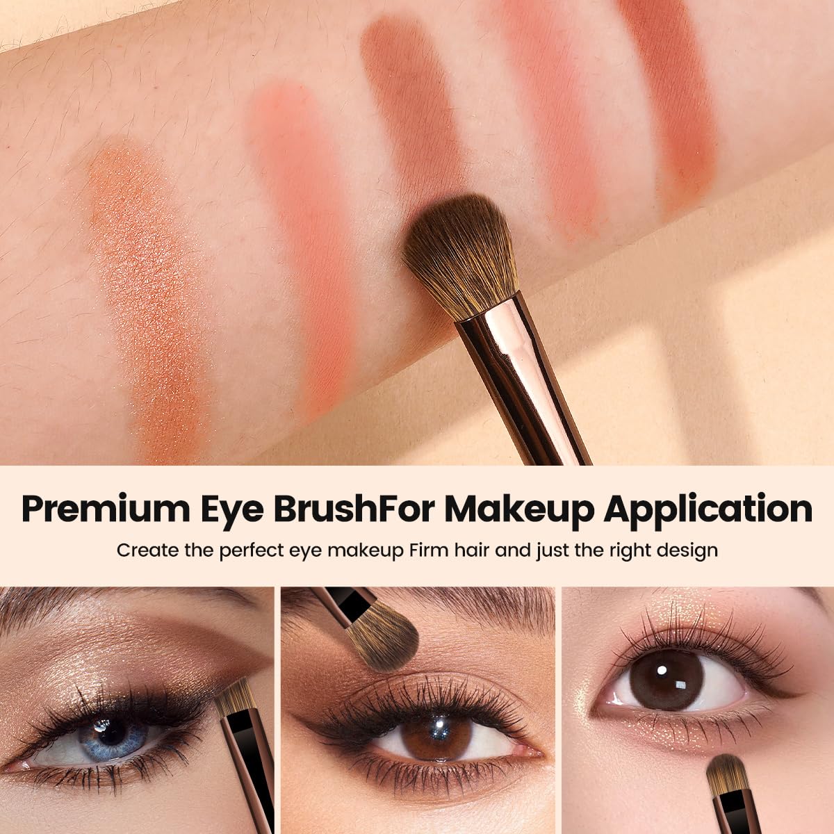 Pinceaux poudre, blush et contour MAANGE, fini naturel.