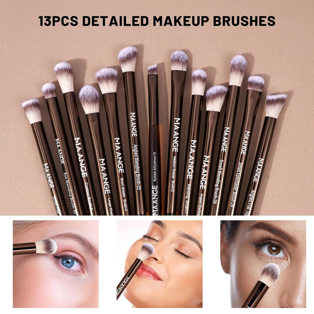 Pinceaux MAANGE sourcils double-ended pour définition maîtrisée