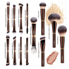 Maange poignée aluminium pinceaux maquillage assure prise en main confortable et précision.