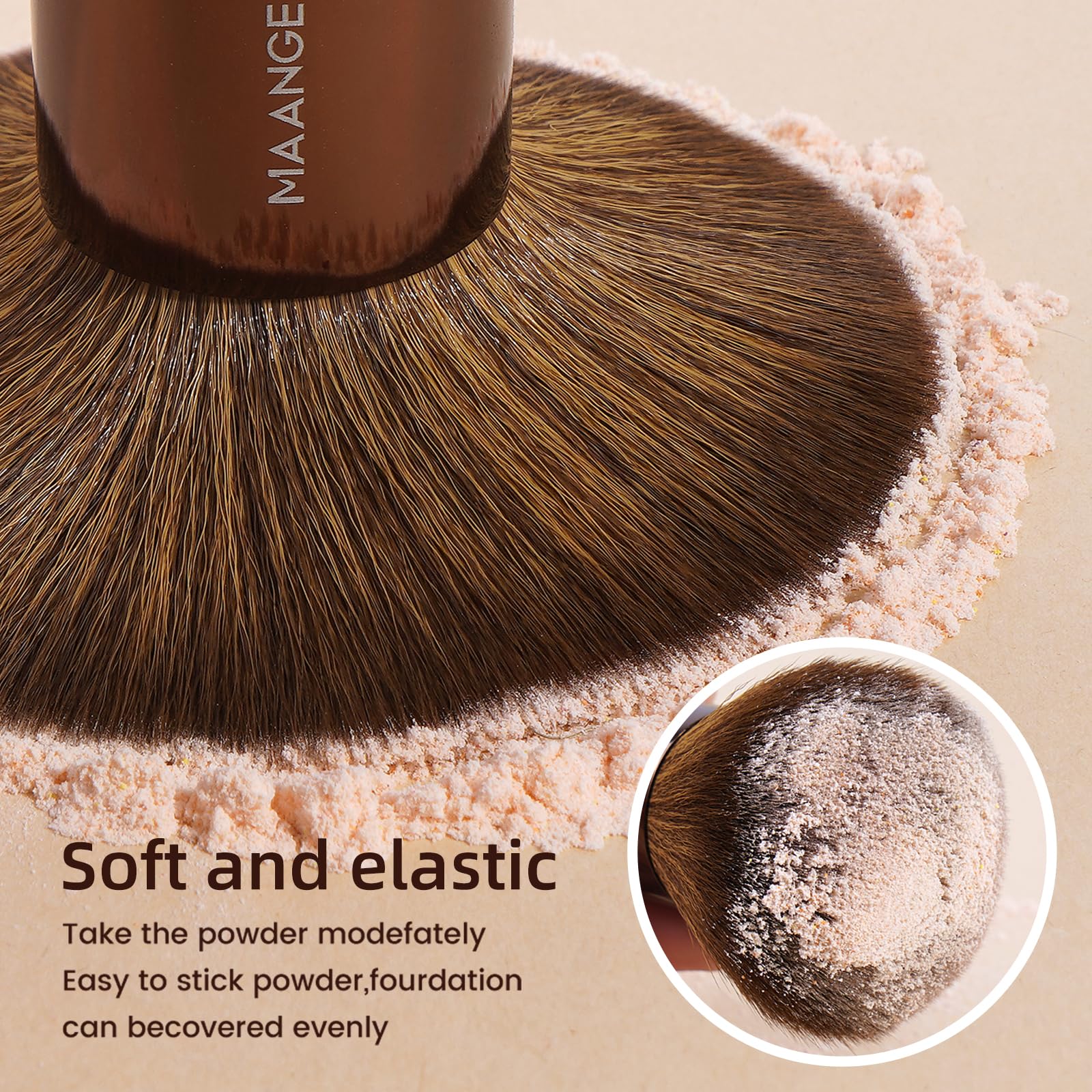 Poils synthétiques MAANGE – douceur sans irritations et application homogène.