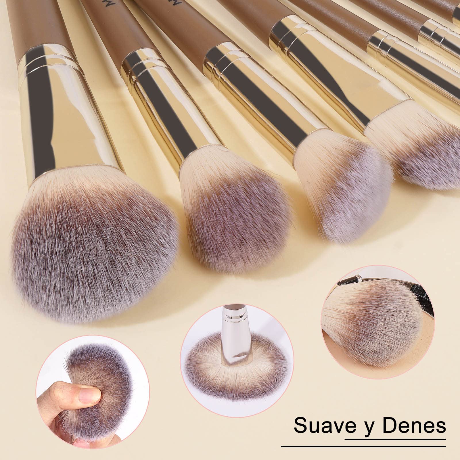 Poils synthétiques MAANGE, douceur supérieure et absence d absorption du produit.