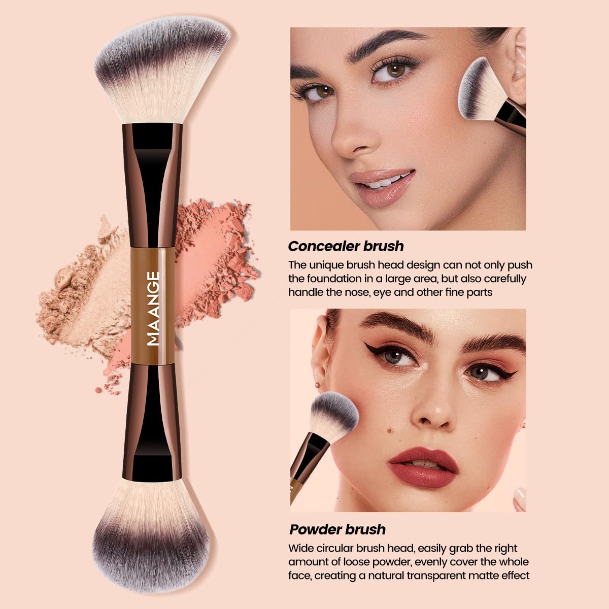 Poils synthétiques doux MAANGE pour tous types de produits.