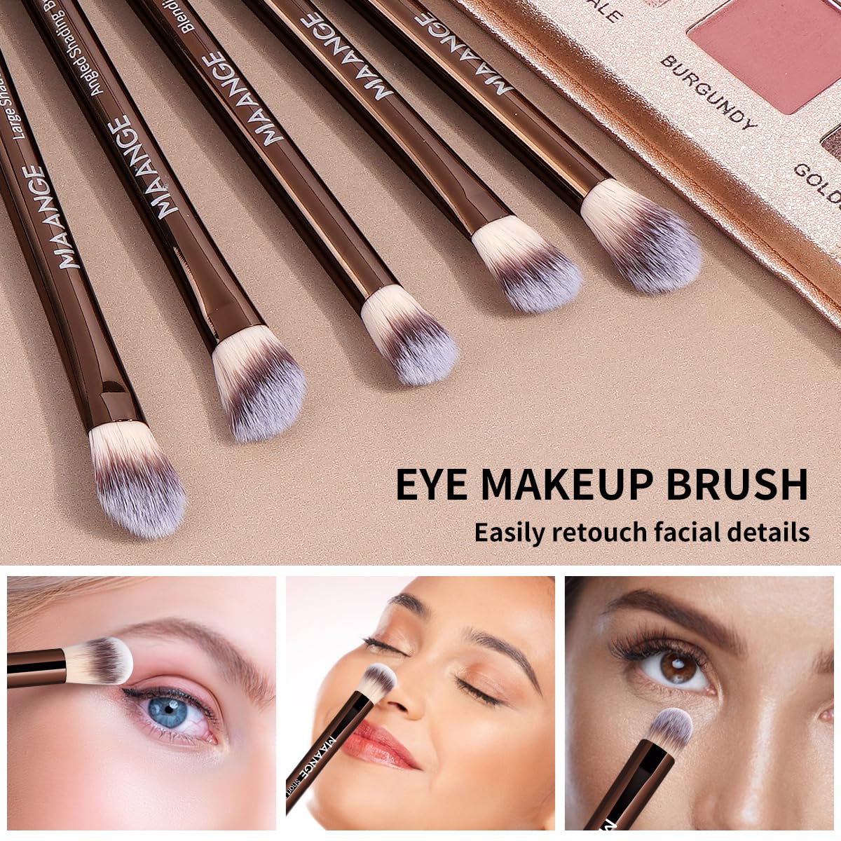 MAANGE poils ultra-doux pinceaux visage pour application fluide