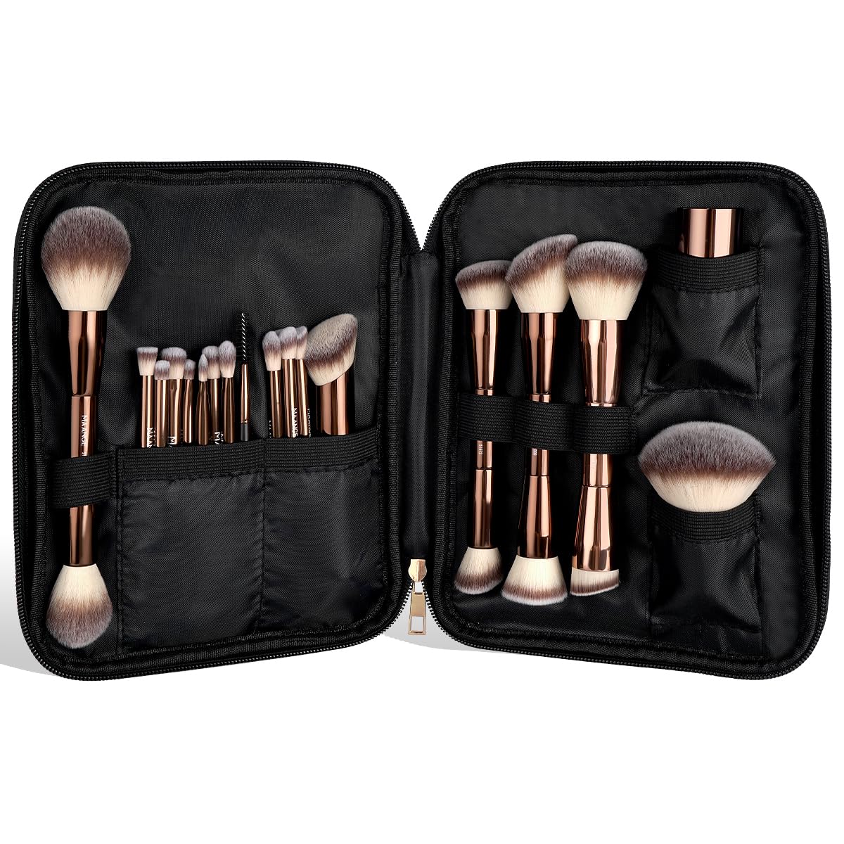 Trousse maquillage organisatrice MAANGE, rangement compact et voyage pratique.