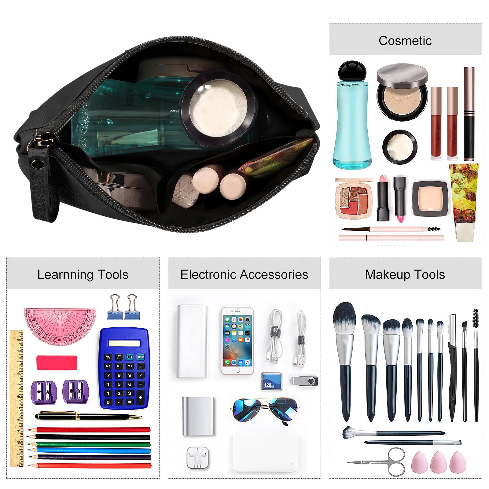 Poches intérieures MAANGE pour organiser produits et accessoires.