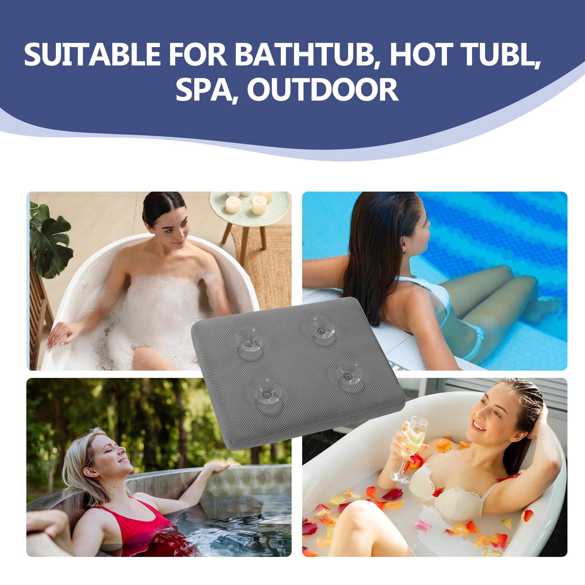 Coussin Mabozoo de bain portable, pratique pour les déplacements.