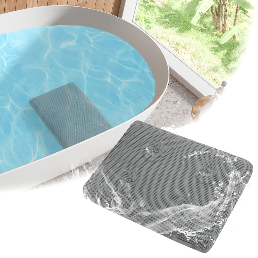 Coussin Mabozoo pour baignoire avec 4 ventouses puissantes assurant une fixation fiable.