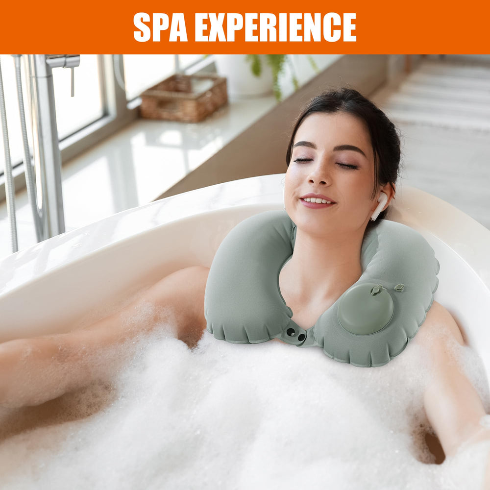 Soutien tête et cou ergonomique Mabozoo pour détente au bain.