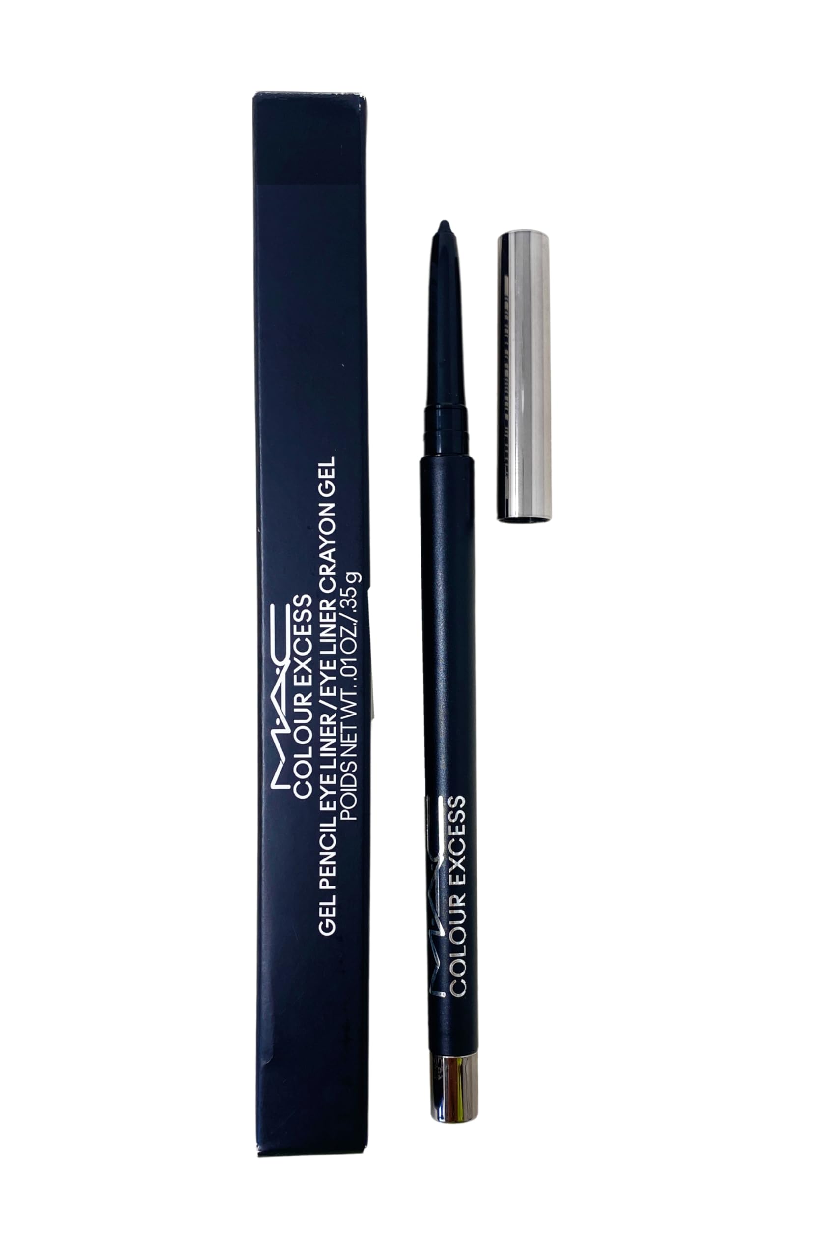 MAC Colour Excess Gel Crayon Yeux Glide Or Die noir carbone, tenue longue durée et résistant à l'eau sur les paupières