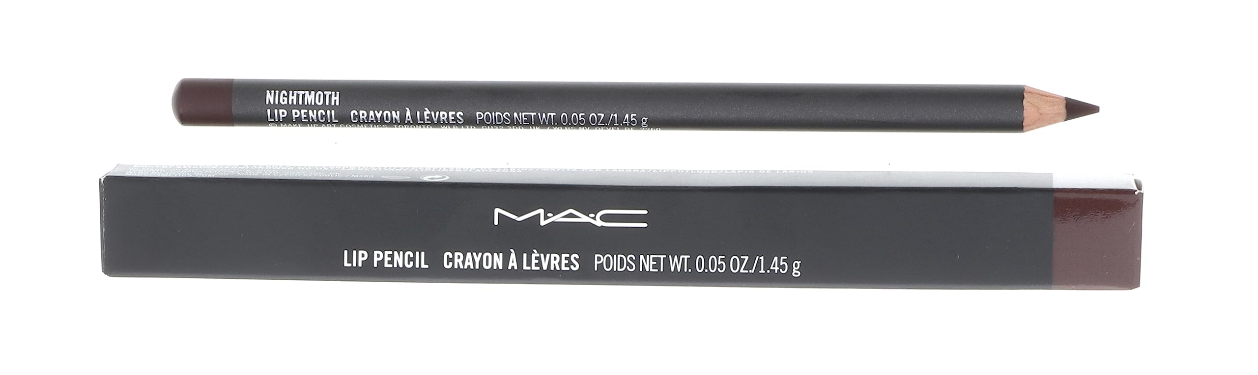 MAC Nightmoth, crayon Lèvres dans son étui: contour net et définition précise.
