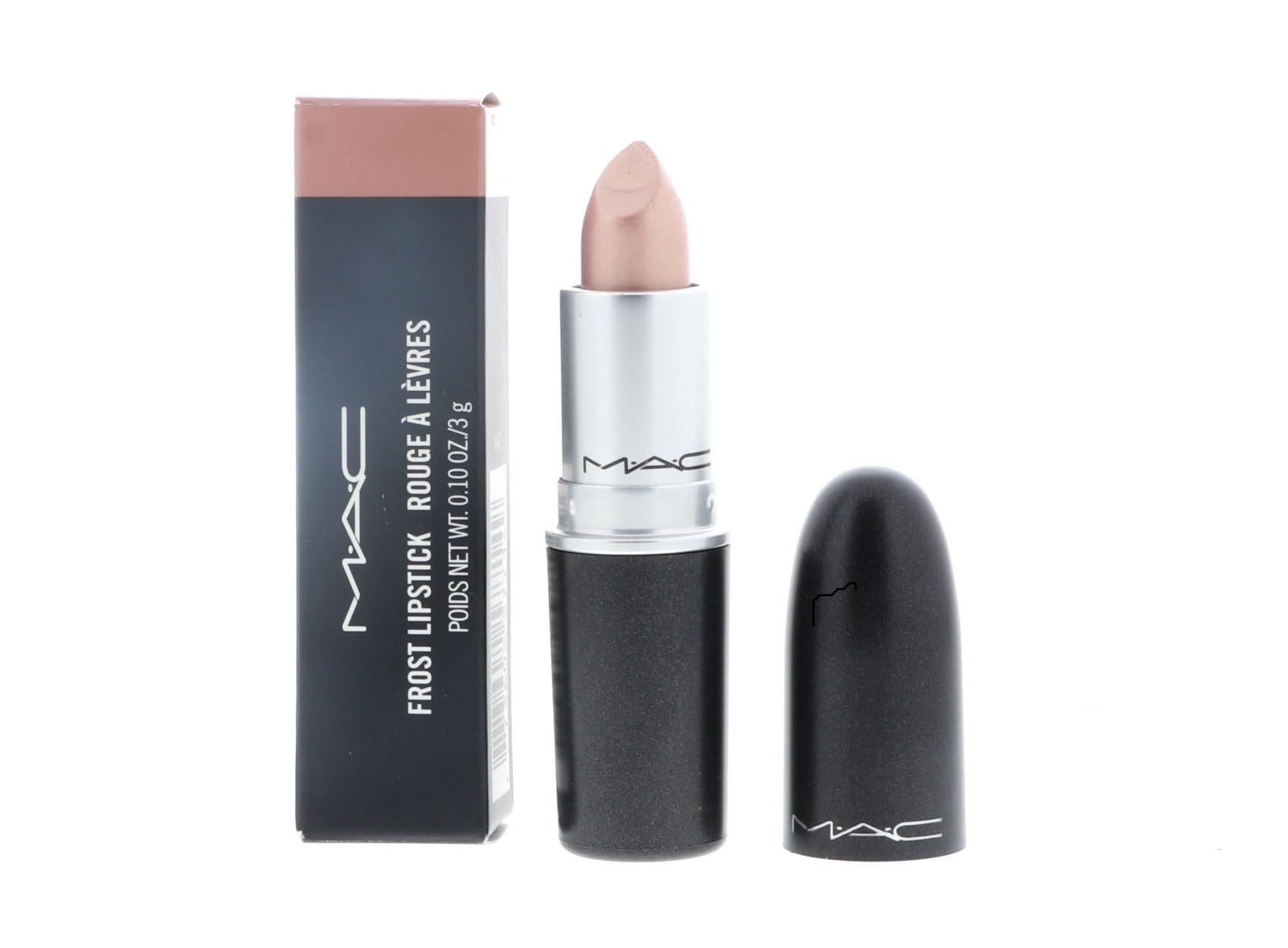 MAC Frost – rouge à lèvres gel, fini métallique léger pour un look élégant.