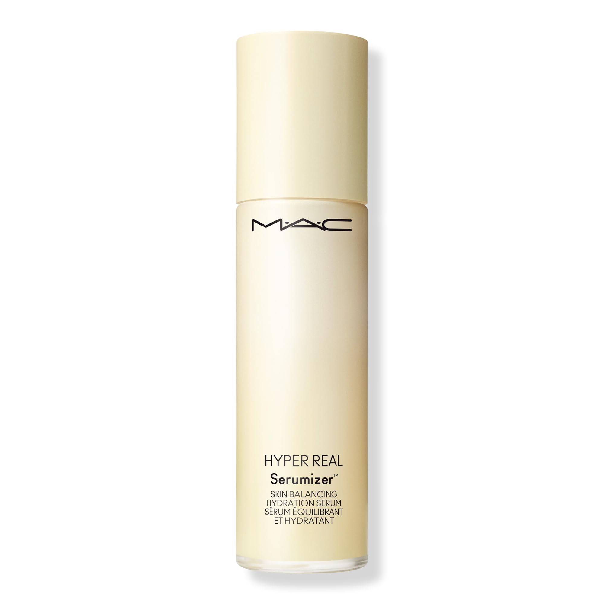 MAC Hyper Real Serumizer – Bouteille 50 ml prête à hydrater et lisser.