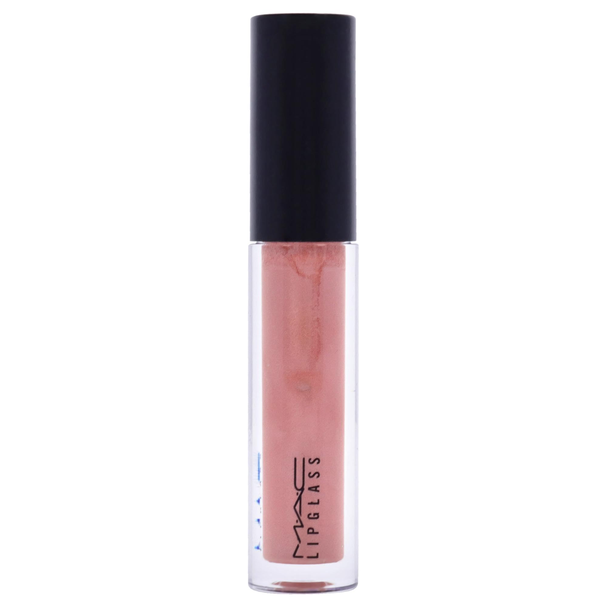 MAC LipGlass PRRR – échantillon couleur avec pigment riche pour une teinte audacieuse.