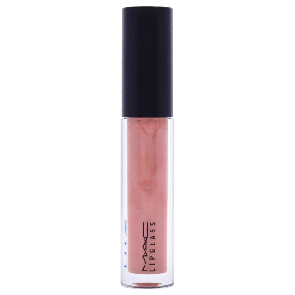 MAC LipGlass PRRR – échantillon couleur avec pigment riche pour une teinte audacieuse.