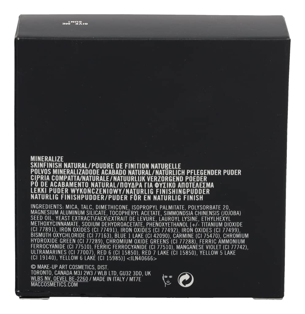 MAC Mineralize Skinfinish Natural Give Me Sun — application en douceur pour un fini uniforme
